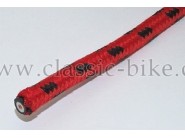 Cloth braided Red with Black Fleck copper-kabel 