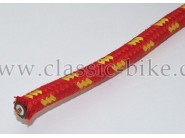 Cloth braided Red with Yellow Fleck copper -kabel