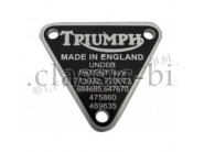 70-8762  T150 T160 Trident Patent Plate.