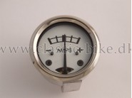 36088  Ammeter with Metal case (White). Diameter 1.75"