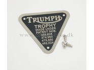 Triumph Patent Plate - Trophy 1 stk